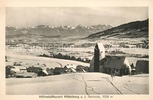 AK / Ansichtskarte Mittelberg Kleinwalsertal Panorama an der Gerhalde Mittelberg Kleinwalsertal Kat. Oesterreich