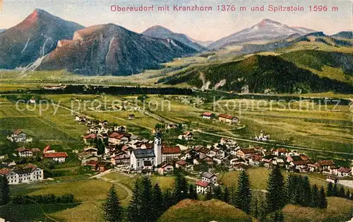 AK / Ansichtskarte Oberaudorf mit Kranzhorn und Spitzstein Oberaudorf Kat. Oberaudorf