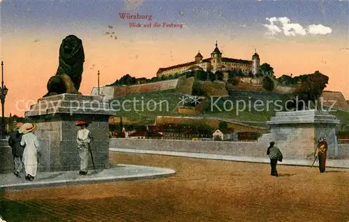 AK / Ansichtskarte Wuerzburg Blick auf die Festung Wuerzburg Kat. Wuerzburg