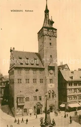 AK / Ansichtskarte Wuerzburg Rathaus Wuerzburg Kat. Wuerzburg