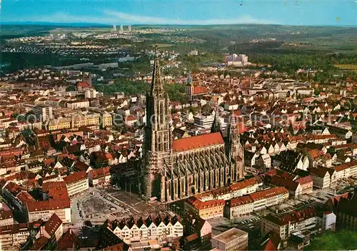 AK / Ansichtskarte Ulm Donau Fliegeraufnahme mit hoechstem Kirchturm der Welt Ulm Donau Kat. Ulm