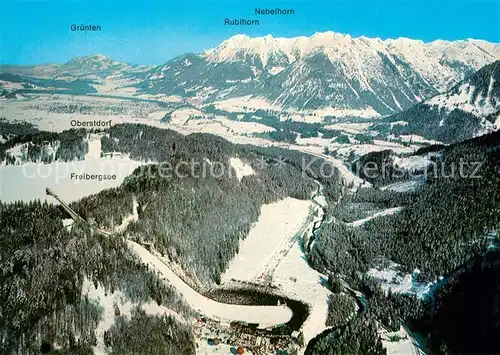 AK / Ansichtskarte Oberstdorf Fliegeraufnahme Heini Klopfer Skiflugschanze Oberstdorf Kat. Oberstdorf