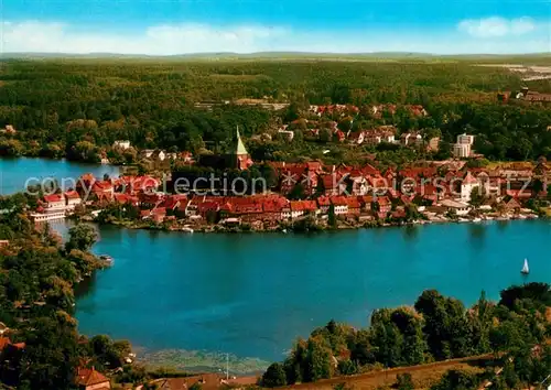 AK / Ansichtskarte Moelln Lauenburg Fliegeraufnahme Seenpartie Moelln Lauenburg Kat. Moelln