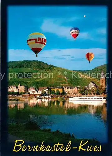 AK / Ansichtskarte Bernkastel Kues Malerischer Weinort an der Mosel Ballon Bernkastel Kues Kat. Bernkastel Kues