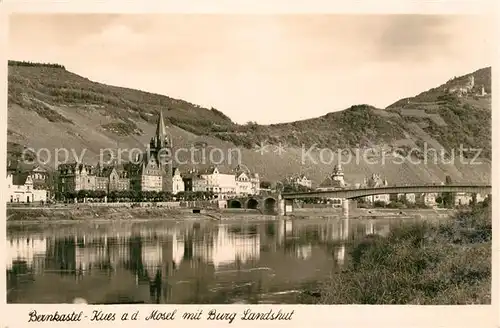 AK / Ansichtskarte Bernkastel Kues Moselpartie mit Burg Landshut Bernkastel Kues Kat. Bernkastel Kues