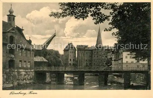 AK / Ansichtskarte Lueneburg Kran Bruecke Lueneburg Kat. Lueneburg