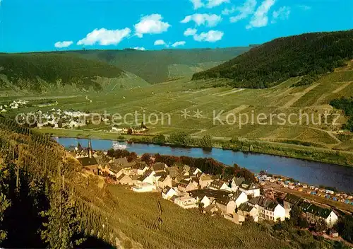 AK / Ansichtskarte Valwig und Ernst Weinberge Moselschleife Landschaftspanorama Cornely Karte Nr 11469 Valwig Kat. Valwig