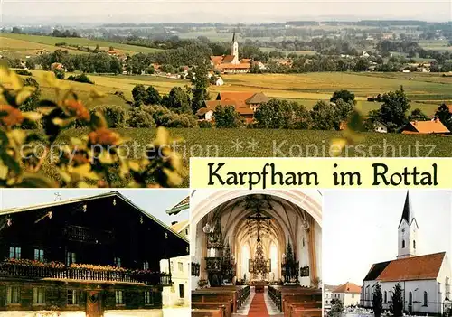 AK / Ansichtskarte Karpfham Panorama Kirche Altarraum Karpfham Kat. Bad Griesbach i.Rottal
