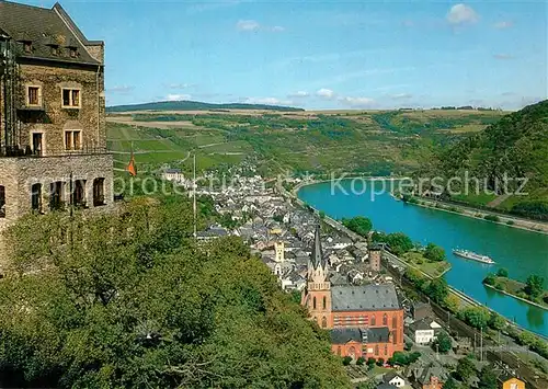 AK / Ansichtskarte Oberwesel Rhein Blick ueber den Rhein Kirche  Oberwesel Rhein Kat. Oberwesel am Rhein