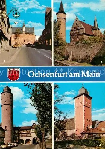 AK / Ansichtskarte Ochsenfurt Rathaus Schloss Bollwerk Unteres Tor Ochsenfurt Kat. Ochsenfurt