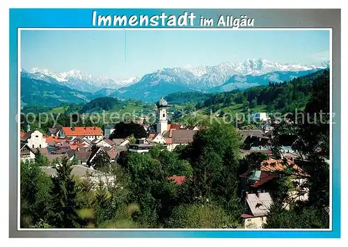 AK / Ansichtskarte Immenstadt Allgaeu Kirche Alpenkette Immenstadt Allgaeu Kat. Immenstadt i.Allgaeu