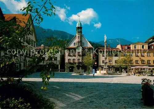 AK / Ansichtskarte Immenstadt Allgaeu Rathaus Marktplatz Immenstadt Allgaeu Kat. Immenstadt i.Allgaeu