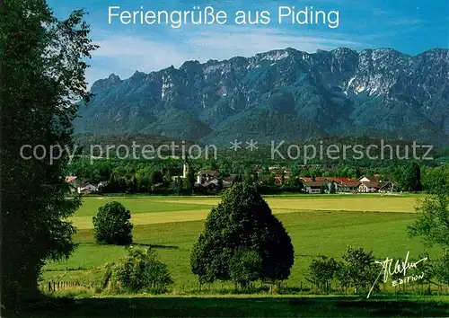 AK / Ansichtskarte Piding Panorama Alpen Piding Kat. Piding
