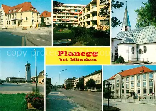 AK / Ansichtskarte Planegg Kirche Rathaus  Planegg Kat. Planegg
