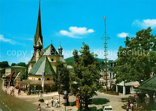 AK / Ansichtskarte Prien Chiemsee Marktplatz Kirche Prien Chiemsee Kat. Prien a.Chiemsee