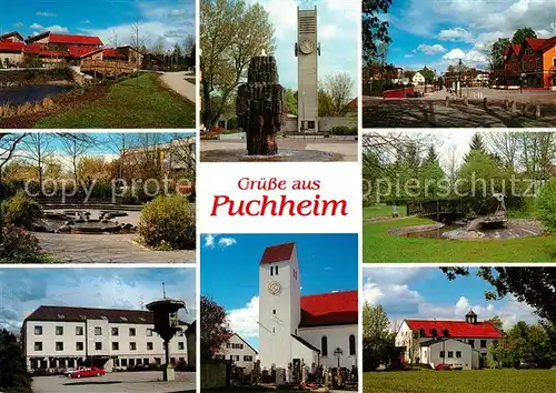 AK / Ansichtskarte Puchheim Kirche Brunnen Park Puchheim Kat. Puchheim