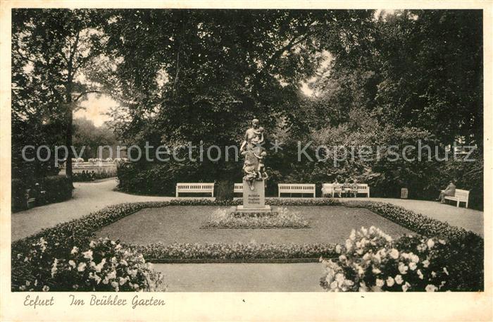 Ak Ansichtskarte Erfurt Im Bruehler Garten Erfurt Kat Erfurt Nr