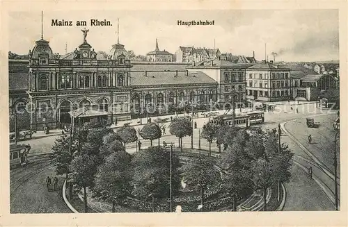 AK / Ansichtskarte Mainz Rhein Hauptbahnhof Mainz Rhein