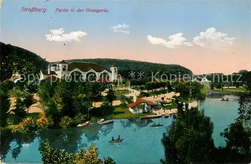 AK / Ansichtskarte Strassburg Elsass Partie in der Orangerie Strassburg Elsass Kat. Strasbourg