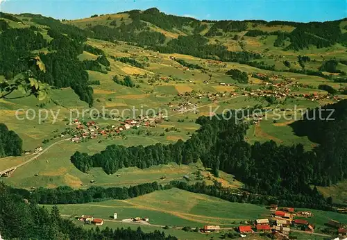 AK / Ansichtskarte Schwarzenberg Vorarlberg Fliegeraufnahme mit Bersbuch Bregenzerwald Schwarzenberg Vorarlberg Kat. Schwarzenberg