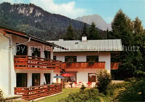 AK / Ansichtskarte Berchtesgaden Gaestehaus Weiherbach Berchtesgadener Alpen Berchtesgaden Kat. Berchtesgaden