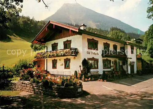 AK / Ansichtskarte Ramsau Berchtesgaden Cafe Waldquelle Brotzeitstueberl Ramsau Berchtesgaden Kat. Ramsau b.Berchtesgaden