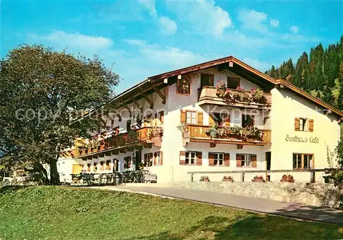 AK / Ansichtskarte Ramsau Berchtesgaden Gasthaus Cafe Hindenburglinde an der deutschen Alpenstrasse Ramsau Berchtesgaden Kat. Ramsau b.Berchtesgaden