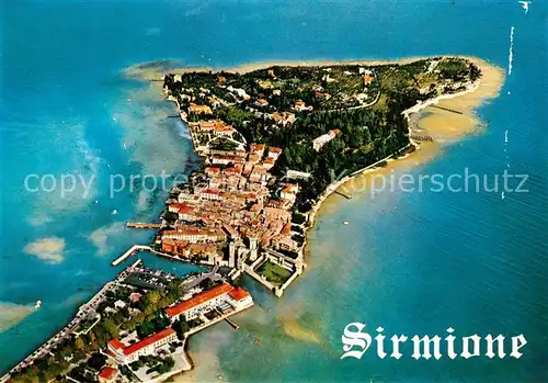 AK / Ansichtskarte Sirmione Halbinsel Fliegeraufnahme Sirmione