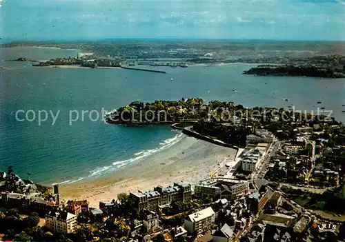 AK / Ansichtskarte Dinard Ille et Vilaine Bretagne Plage de l ecluse Pointe du Moulinet et Saint Malo vue aerienne Dinard Ille Kat. Dinard