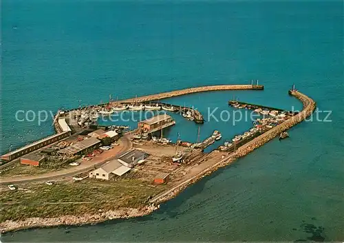AK / Ansichtskarte Oster Hurup Havnen Hafen Fliegeraufnahme Oster Hurup