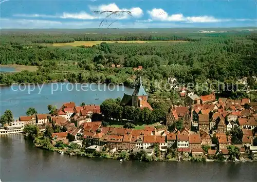 AK / Ansichtskarte Moelln Lauenburg Kneipp Luftkurort Naturpark Lauenburgische Seen Fliegeraufnahme Moelln Lauenburg Kat. Moelln