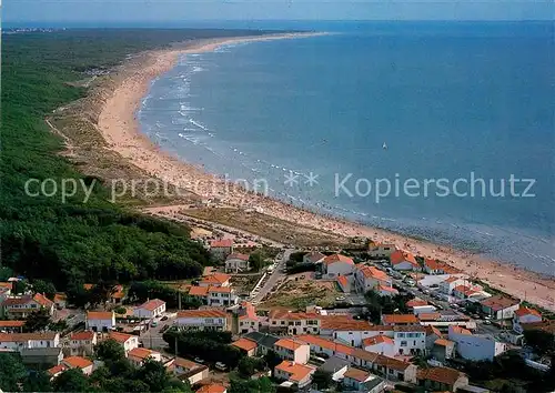 AK / Ansichtskarte Longeville sur Mer Vue panoramique aerienne La plage et la foret Longeville sur Mer Kat. Longeville sur Mer