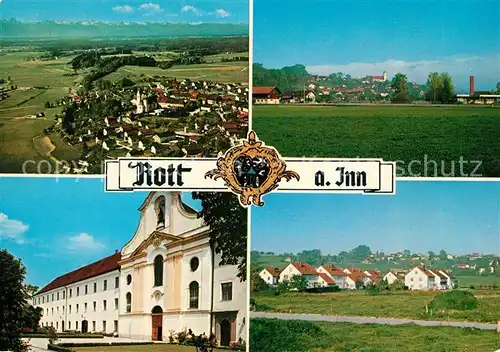 AK / Ansichtskarte Rott Inn Fliegeraufnahme Kloster Rott Inn Kat. Rott a.Inn