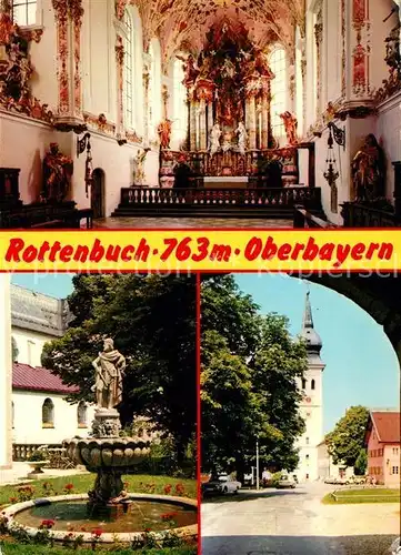 AK / Ansichtskarte Rottenbuch Oberbayern Kirche Altar Rottenbuch Oberbayern Kat. Rottenbuch
