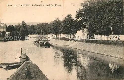 Verdun Meuse Le Musoir en aval de l Ecluse Verdun Meuse Kat. Verdun