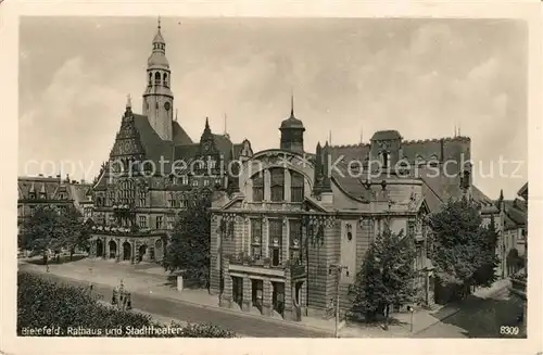 Bielefeld Rathaus und Stadttheater Bielefeld Kat. Bielefeld