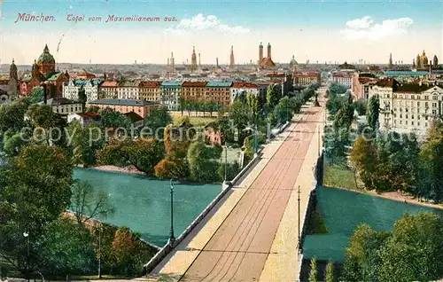 Muenchen Total vom Maximilianeum Muenchen Kat. Muenchen