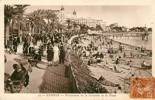 Cannes Alpes Maritimes Promenade de la Croisette et la Plage Cannes Alpes Maritimes Kat. Cannes