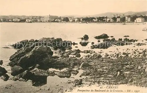 Cannes Alpes Maritimes Perspective du Boulevard de la Croisette Cannes Alpes Maritimes Kat. Cannes