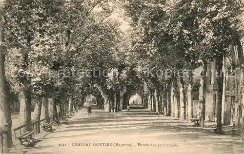 Chateau Gontier Entree des promenades Chateau Gontier Kat. Chateau Gontier