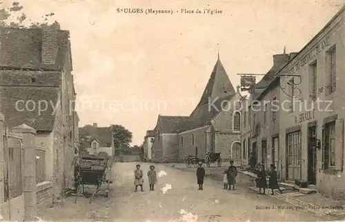 Saulges Place de l Eglise Saulges Kat. Saulges