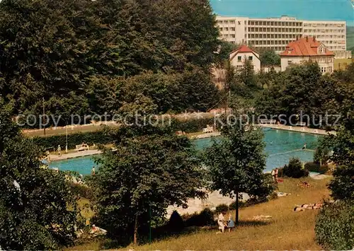 AK / Ansichtskarte Bad_Driburg Freibad mit BfA Heim Bad_Driburg Kat. Bad Driburg