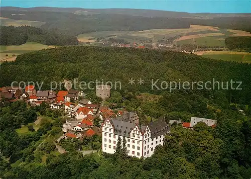 AK / Ansichtskarte Lichtenberg_Odenwald Burg und Schloss Lichtenberg Fliegeraufnahme Lichtenberg Odenwald Kat. Fischbachtal