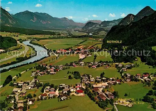 AK / Ansichtskarte Maurach_Tirol Rotholz Fliegeraufnahme  Maurach Tirol Kat. Eben am Achensee