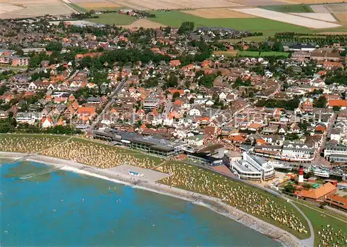 AK / Ansichtskarte Buesum_Nordseebad Fliegeraufnahme Korbstrand  Buesum Nordseebad Kat. Buesum