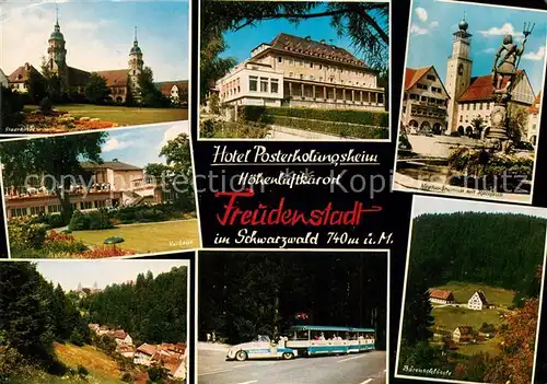 AK / Ansichtskarte Freudenstadt Hotel Posterholungsheim Kurbaehnle Kurhaus Baerenschloessle Kurbaehnle Freudenstadt Kat. Freudenstadt