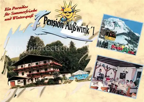 AK / Ansichtskarte Russbach_Pass_Gschuett PensionAusswinkl Russbach_Pass_Gschuett Kat. Russbach am Pass Gschuett