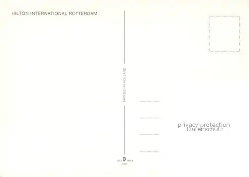 AK / Ansichtskarte Rotterdam Hilton Hotel Rotterdam Kat. Rotterdam