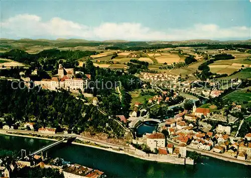 AK / Ansichtskarte Passau Fliegeraufnahme Veste Oberhaus Wasserburg Niederhaus Passau Kat. Passau