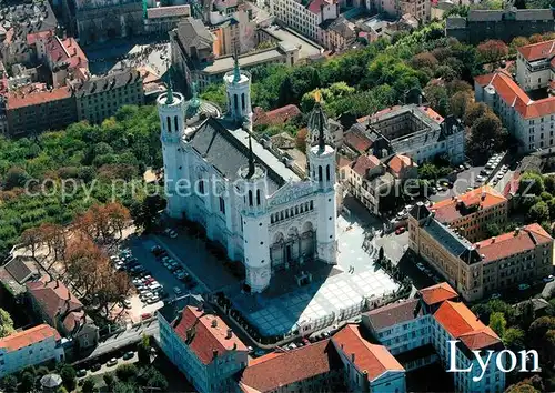 AK / Ansichtskarte Lyon_France Fliegeraufnahme Notre Dame de Fourviere Lyon France Kat. Lyon